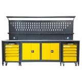TAKPOWER TTR4432 3 Metre Takım Tezgahı 2 Dolaplı + 2 Boş Takım Arabası - Görsel 1