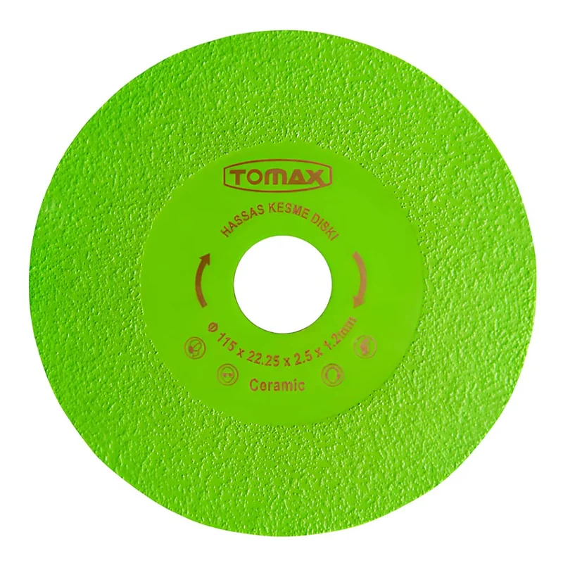 TOMAX Hassas Seramik Kesici Disk İnce Kesim 1.2 x 115 mm Yeşil