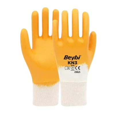 Beybi Kn3 Nitril Eldiven Sarı No: 9 - 288'li Paket