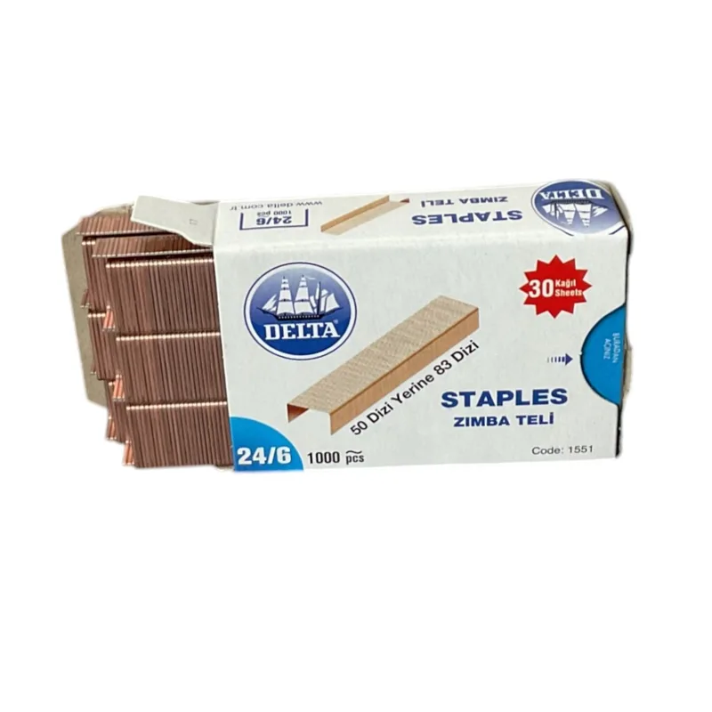 Delta Ofis Zımba Teli 24/6 (10 Lu) - 25'li Paket