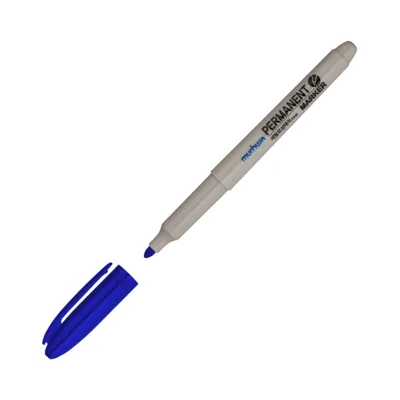 Munhwa Permanent Marker Asetat Kalemi Fıne Mavi - 12'li Paket