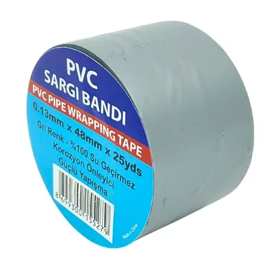 Pvc Kanal (sargı) Bantı Gri 48 Mmx25 Yds (23 Mt) - 60'lı Paket