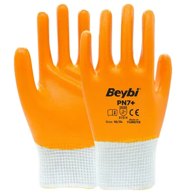 Beybi Pn7+ Tam Kaplı Naylon Nitril Eldiven No:10 - 288'li Paket