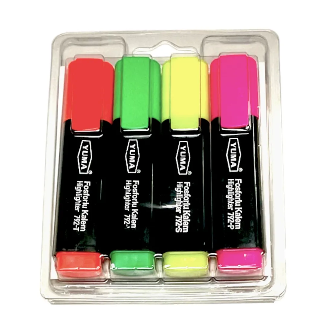 Yuma Fosforlu Blisterli Kalem 4 Lü Ym-792-4 - 12'li Paket