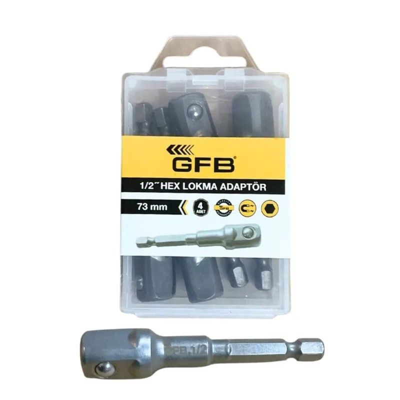 Gfb Hex Lokma Adaptörü 1/2x73 Mm 2565 - 4'lü Paket