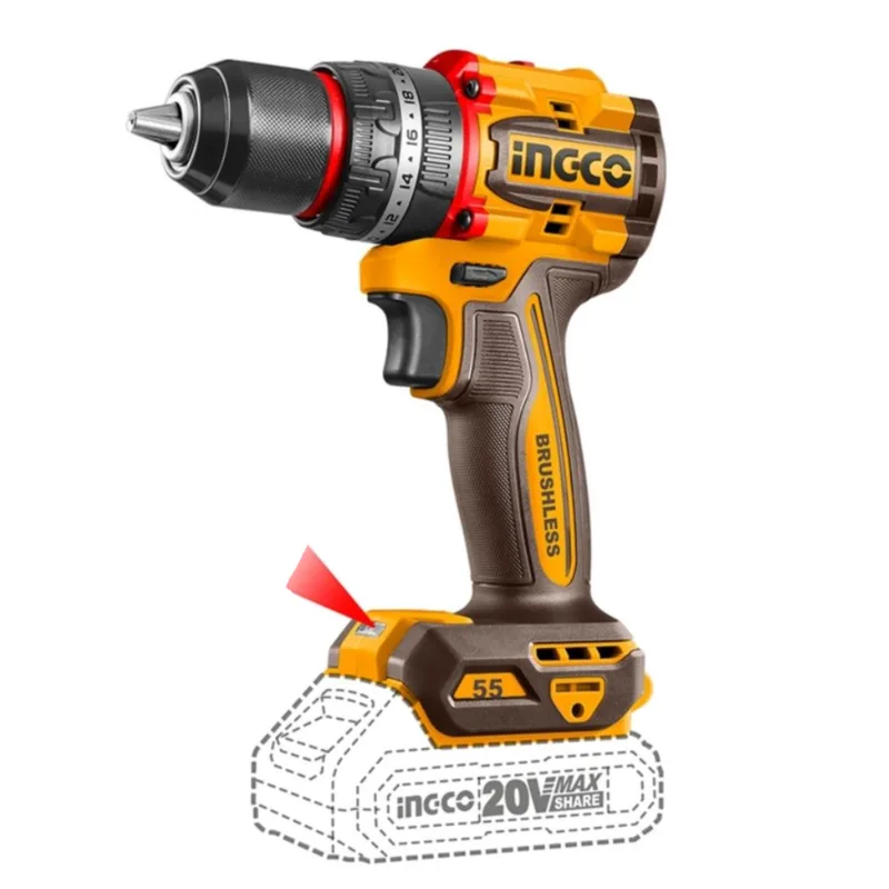 İngco Cıdlı20558e Akülü Darbeli Vidalama 20v