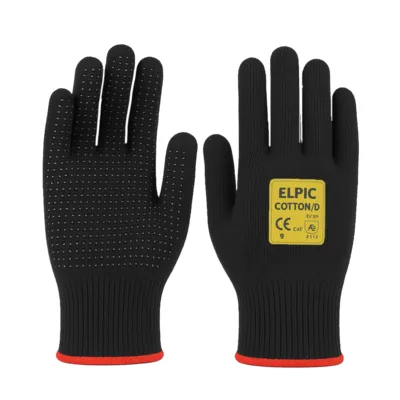Elpıc Cotton D Siyah Dotlu Eldiven No:9 - 240'lı Paket