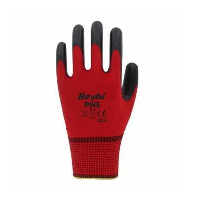 Beybi Pn5 Naylon Nitril Eldiven Kırmızı No: 9 - 288'li Paket