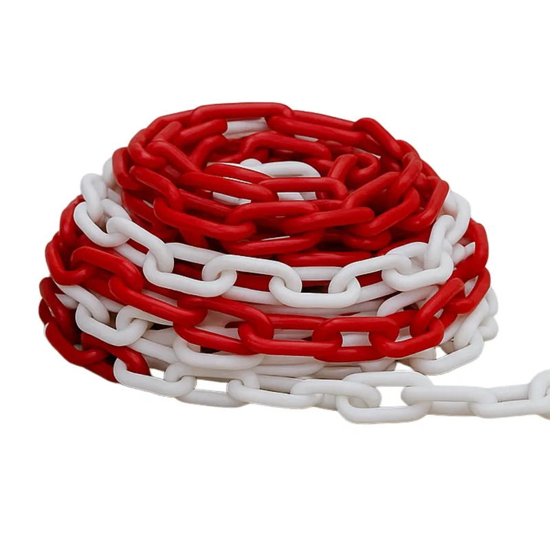 Trafik Plastik Zincir Kırmızı Beyaz 200 Mt 8 Mm - 200 Metre
