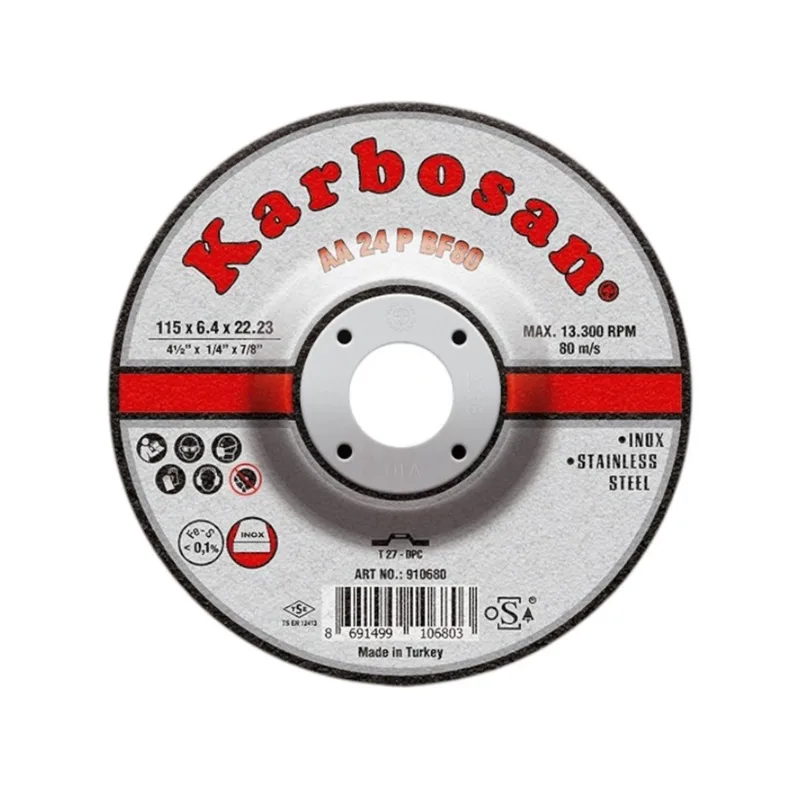 Karbosan Inox Taşlama 115x6.4 (910680) - 25'li Paket
