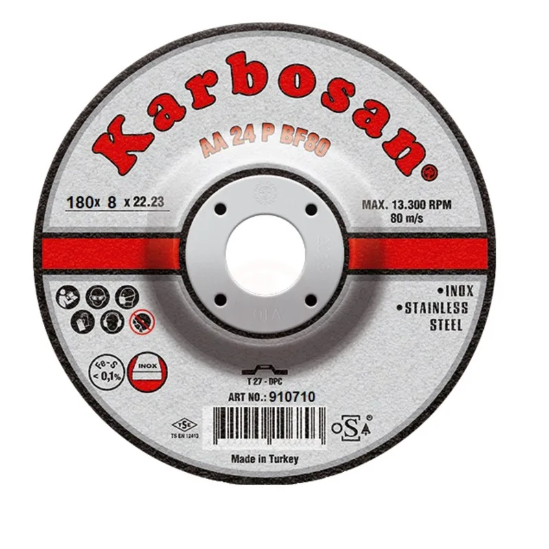 Karbosan İnox Taşlama180x8.0x22 (910710) - 10'lu Paket