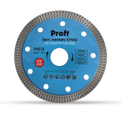 Proft İnce Hassas Kesme Mavi 115x1.3x22 (ph115) - 5'li Paket
