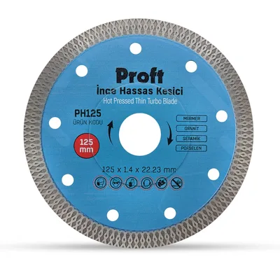 Proft İnce Hassas Kesme Mavi 125x1.4x22 (ph125) - 5'li Paket