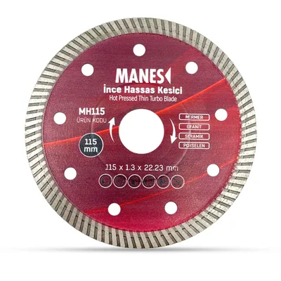 Manes İnce Hassas Kesme Kırmızı 115x1.3x22 (mh115) - 5'li Paket