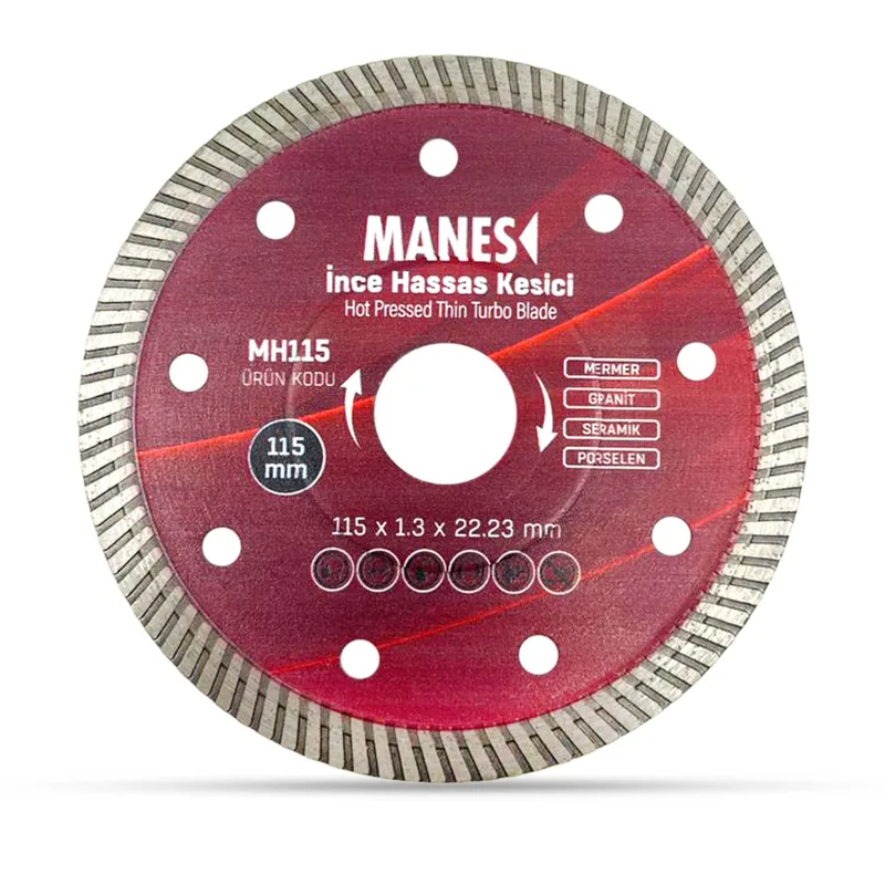 Manes İnce Hassas Kesme Kırmızı 115x1.3x22 (mh115) - 5'li Paket