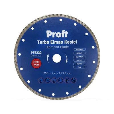 Proft Turbo Elmas Kesici 230x2.4x22 (pte230) - 5'li Paket