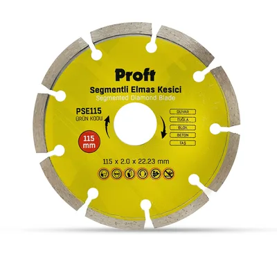 Proft Segmentli Elmas Kesici 115x2.0x22 (pse115) - 5'li Paket