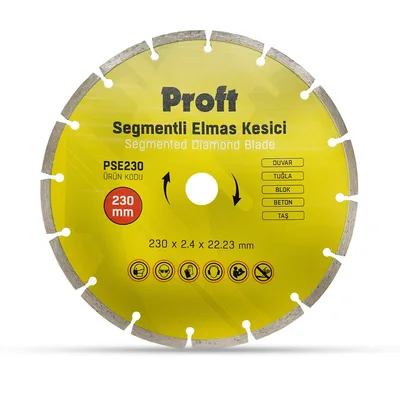 Proft Segmentli Elmas Kesici 230x2.4x22 (pse230) - 5'li Paket