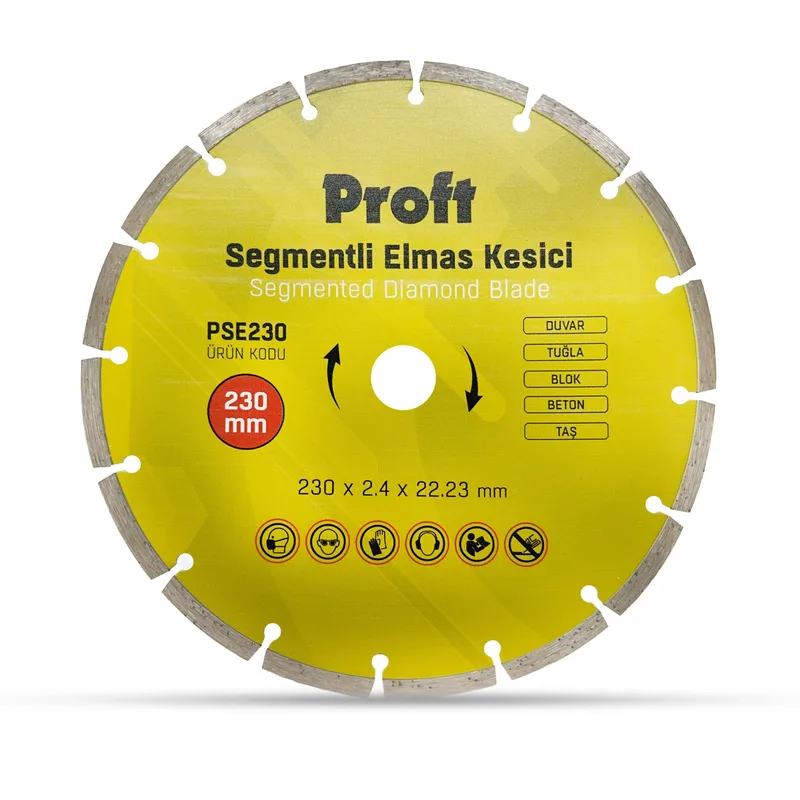 Proft Segmentli Elmas Kesici 230x2.4x22 (pse230) - 5'li Paket