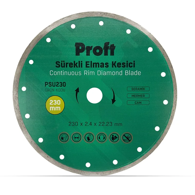 Proft Sürekli Elmas Kesici 230x2.4x22 (psu230) - 5'li Paket