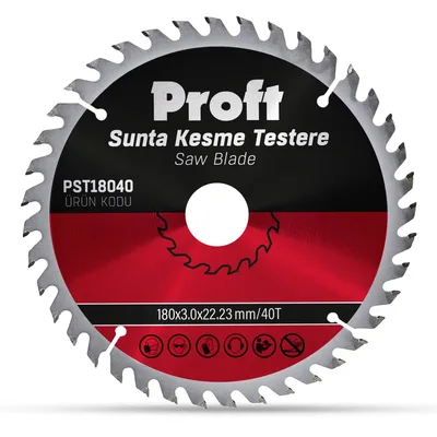 Proft Sunta Kesme Testere 180x3.0 (pst18040) 40t - 5'li Paket