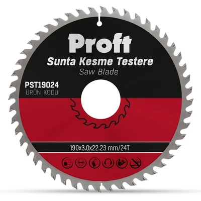Proft Sunta Kesme Testere 190x3.0 (pst19024) 24t - 5'li Paket