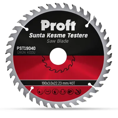 Proft Sunta Kesme Testere 190x3.0 (pst19040) 40t - 5'li Paket
