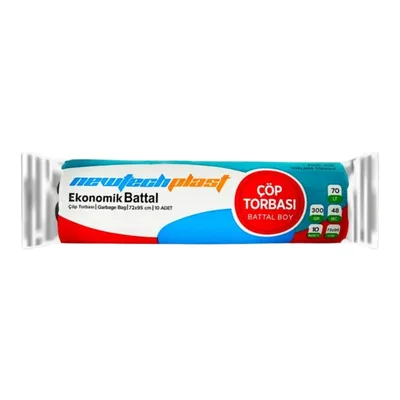 Çöp Torbası Battal Boy Siyah 300gr 72x95 Cm(10 Lu) - 20'li Paket