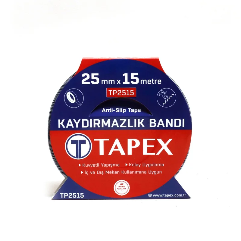 Tapex Kaydırmazlık Bantı 25 Mmx15 Mt Siyah - 12'li Paket
