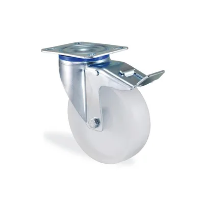 Kama Polyamid Beyaz Frenli Döner 150 Mm (mmb150f) - 6'lı Paket