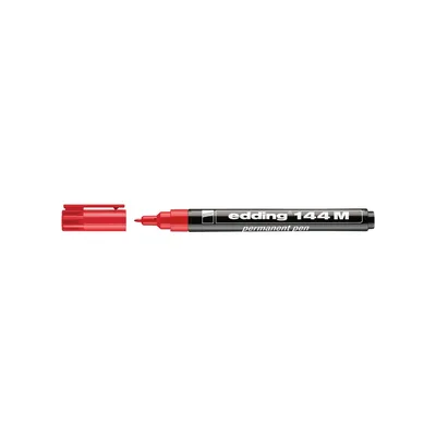 Edding 144 M Kırmızı Asetat Kalemi - 10'lu Paket