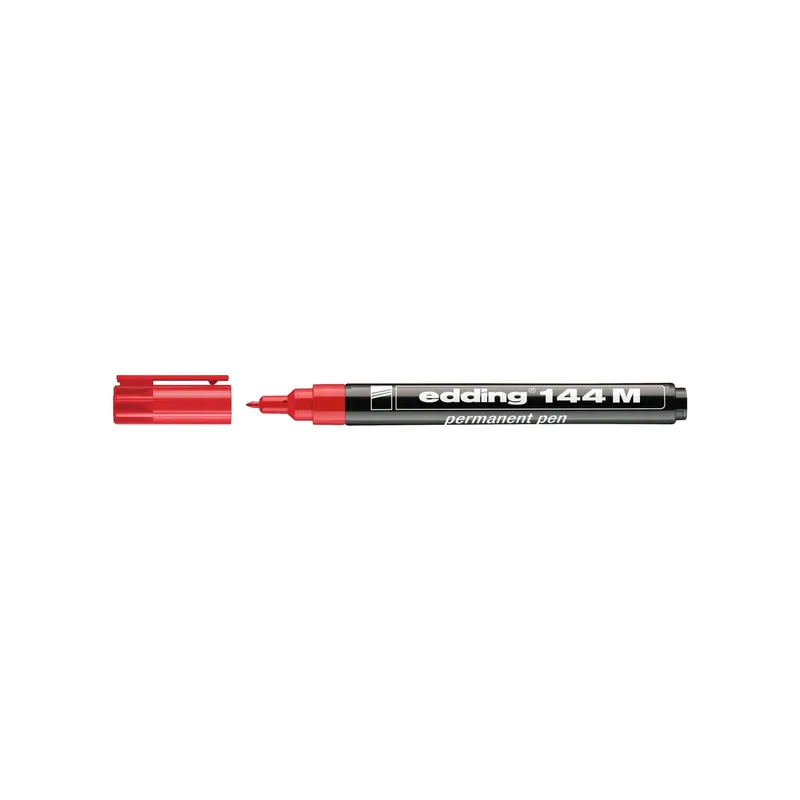 Edding 144 M Kırmızı Asetat Kalemi - 10'lu Paket