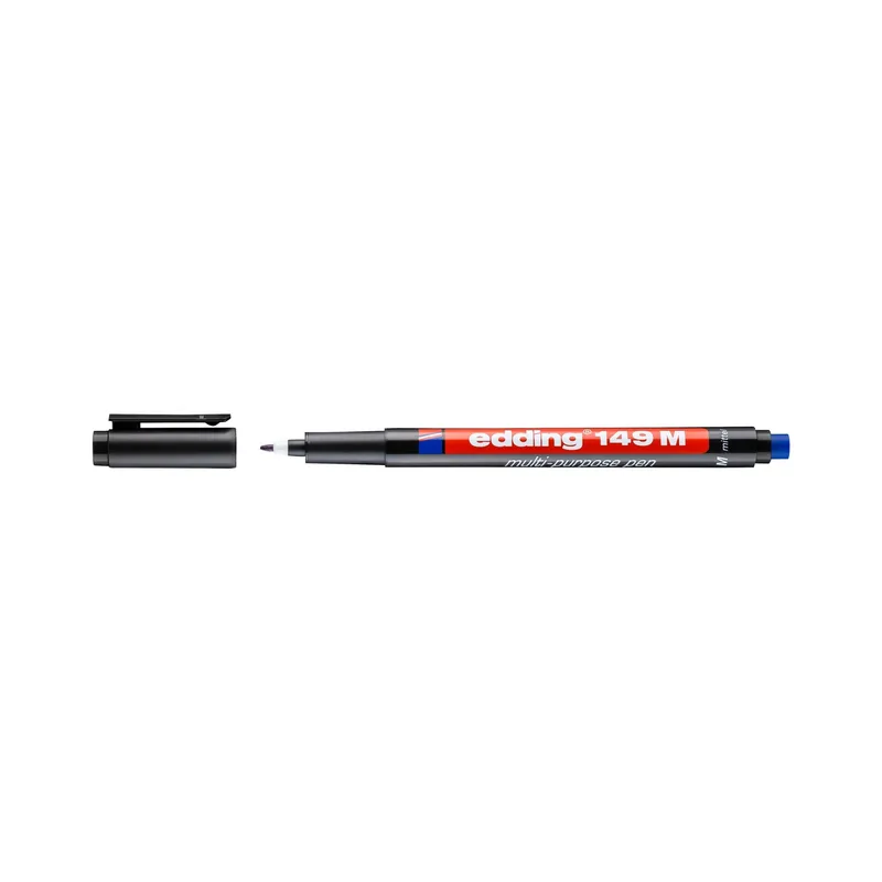 Edding 149 M Silgili Asetat Kalemi Siyah - 10'lu Paket