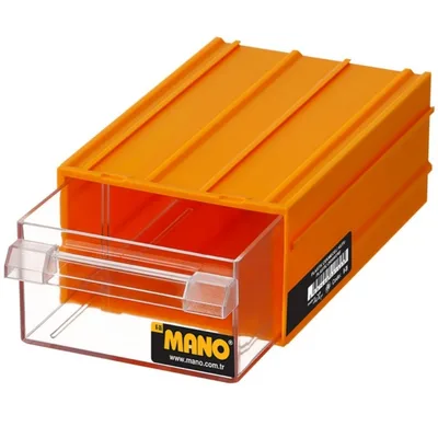 Mano Çekmeceli Sarı Kutu (110x170x65 Mm) K-35 - 5'li Paket