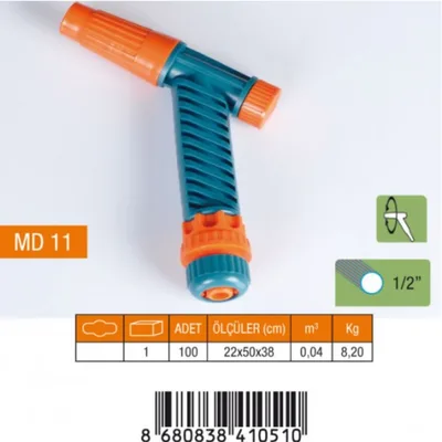 Medalyan Plastik Tabanca Lans Lux 1/2" Md-11 - 10'lu Paket