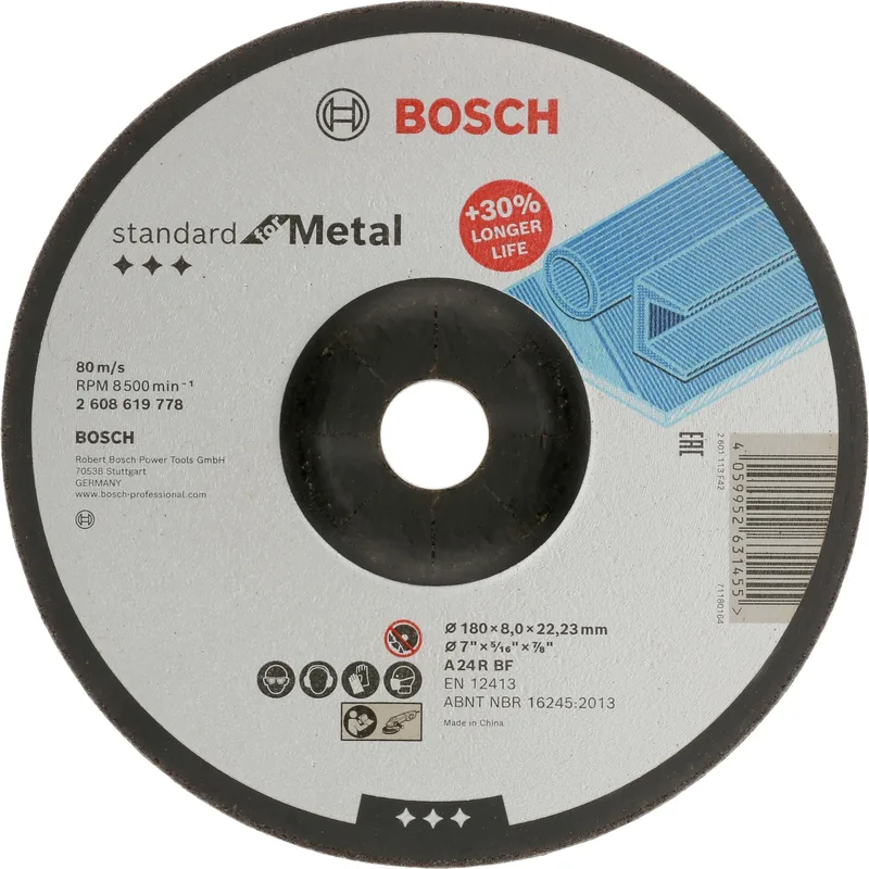 Bosch Taşlama Taşı 180x8 2608619778 - 10'lu Paket