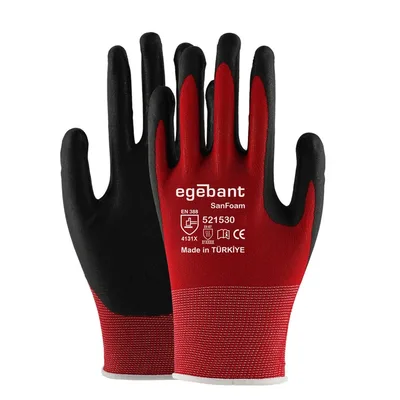 Egebant 521530 Nitril Eldiven Kırmızı-siyah No:8 - 100'lü Paket