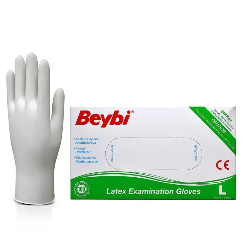 Beybi Pudralı Muayene Eldiveni L - 20'li Paket