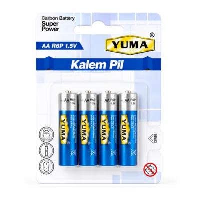 Yuma Çinko Kalem Pil (pk 4 Lü) Ym-902 - 12'li Paket
