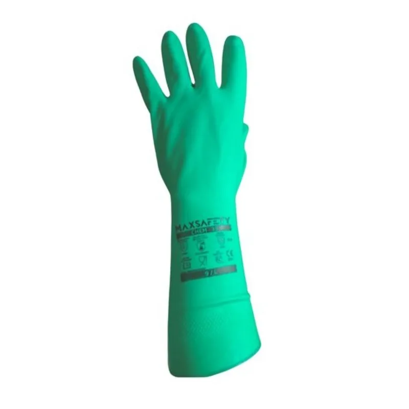 Max Safety Yeşil Asit Eldiveni No:9 33 Cm Chem-33 - 144'lü Paket
