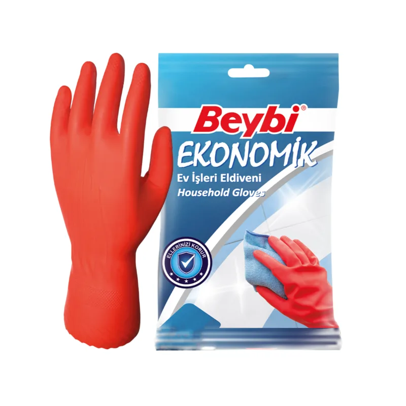 Beybi Eko Lastik Eldiven No: 7- 7.5 - 25'li Paket