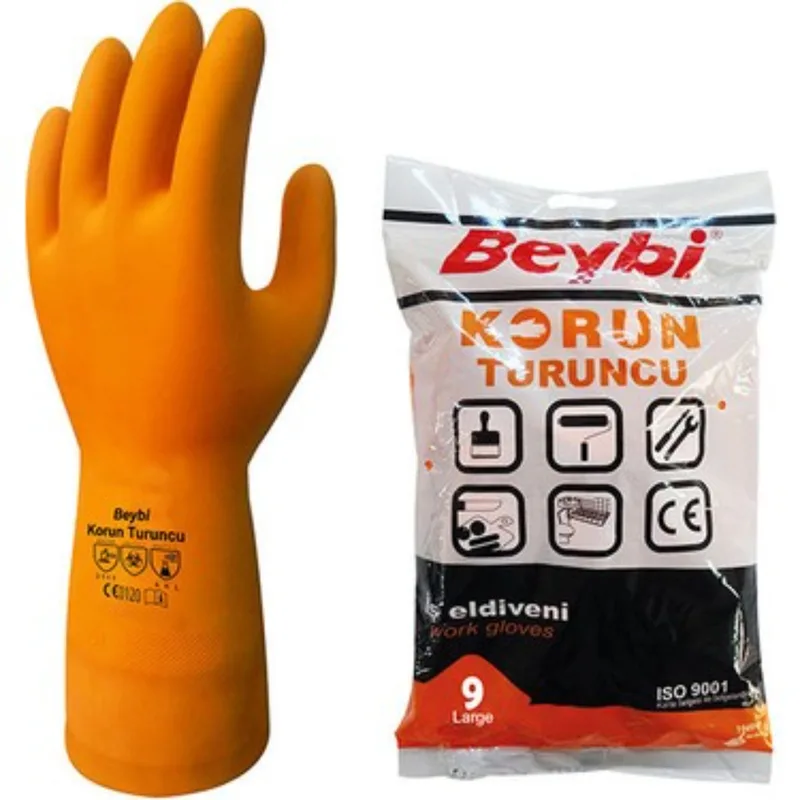 Beybi Korun Turuncu Eldiven No: 9 - 10'lu Paket