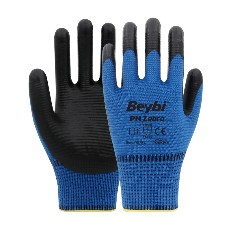 Beybi Pn5 Zebra Eldiven Mavi-siyah No: - 288'li Paket