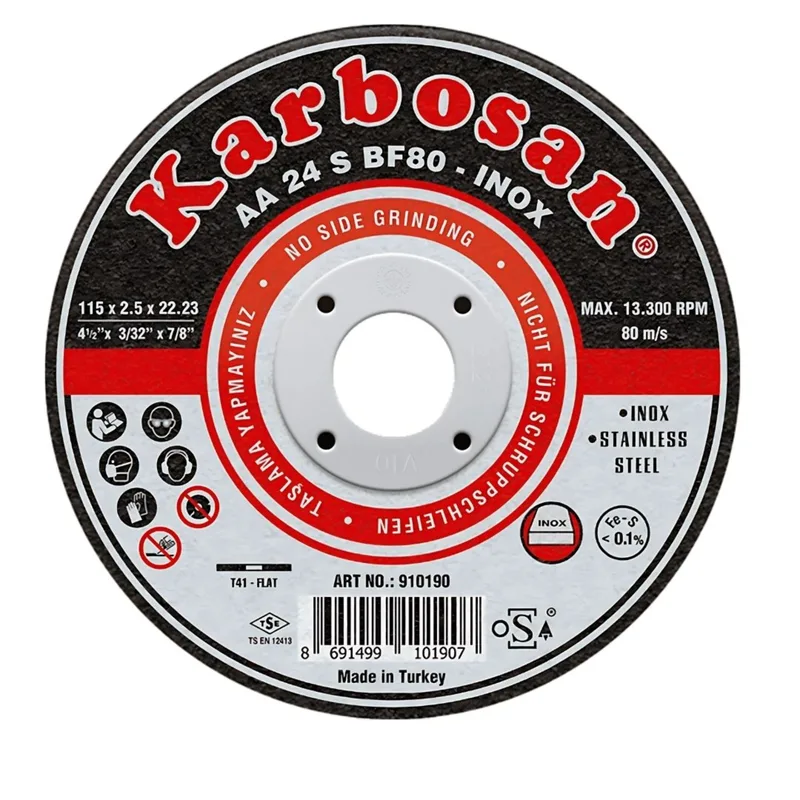 Karbosan İnox Kesici 115x2.5x22 (910190) - 50'li Paket