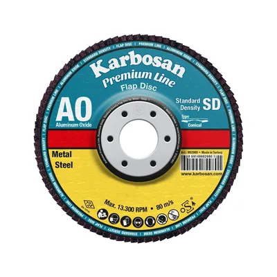 Karbosan Flap Ao Kırmızı 115x22 100 Kum (982990) - 10'lu Paket