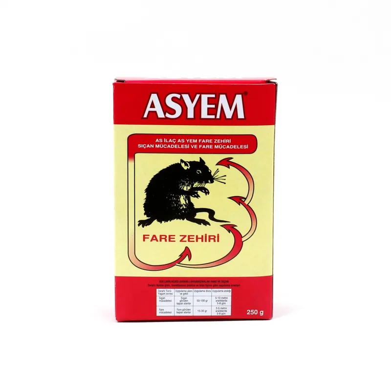 Asyem Buğday Fare Zehiri 250 Gr Kod:102 - 10'lu Paket