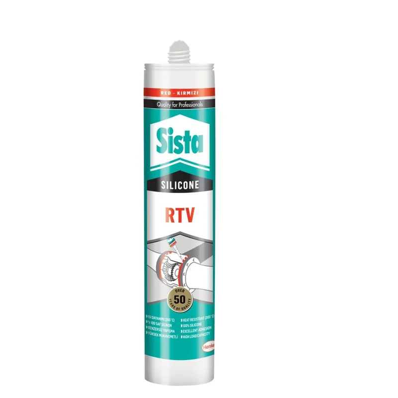 Sista Isı Silikon Kırmızı 310 Ml - 20'li Paket