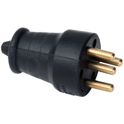Far Kauçuk Trifaze Erkek Fiş 3x25 (37111101) - 25'li Paket