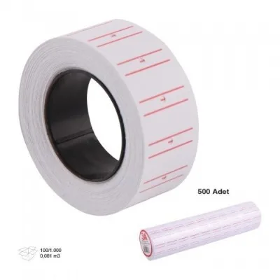 Fiyat Etiketi Beyaz 5000 Li - 10'lu Paket