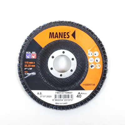 Manes Flap Disk Zımpara A.o.115x22 P40 - 10'lu Paket